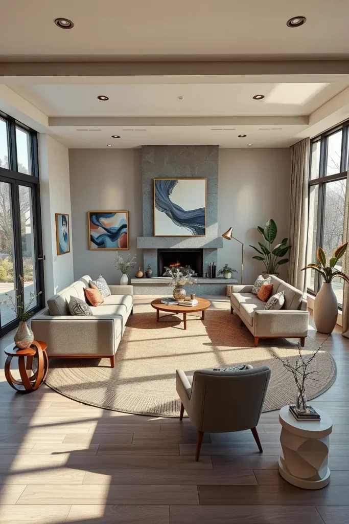 64 Living Room With Organic Shapes and Natural Tones: Stylish and Cozy Ideas