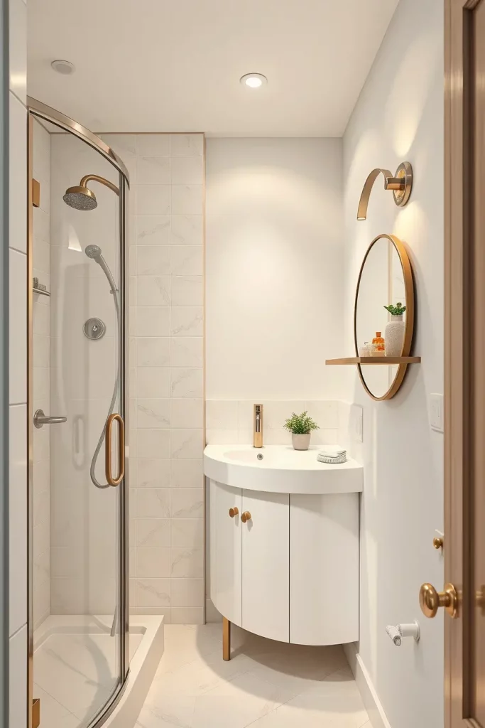 64 Curved Bathroom Decor Ideas to Transform Your Space with Soft Geometry