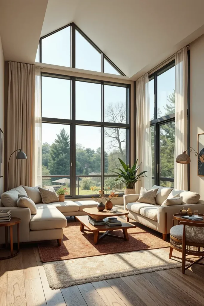 64 Living Room With Organic Shapes and Natural Tones: Stylish and Cozy Ideas