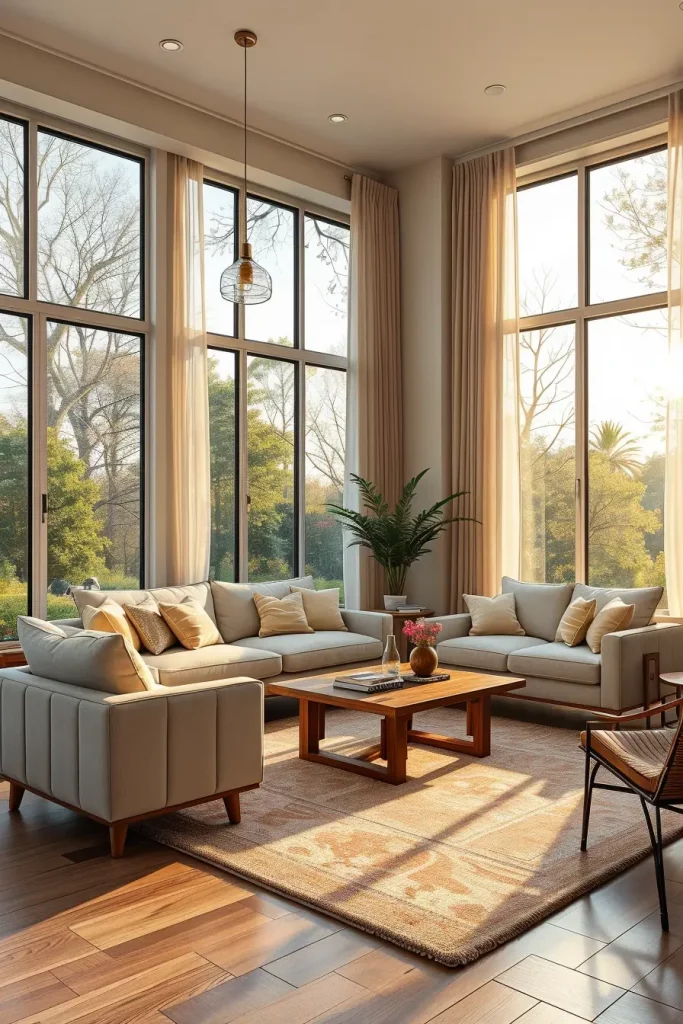 64 Living Room With Organic Shapes and Natural Tones: Stylish and Cozy Ideas