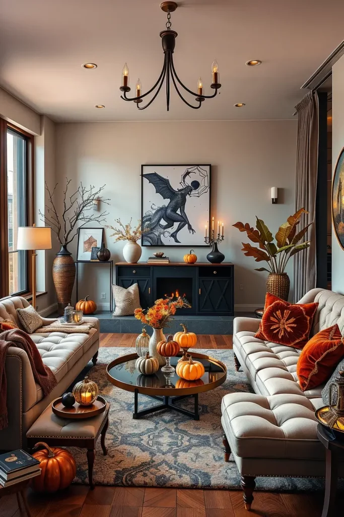 64 Halloween Living Room Decor Ideas 2025 for a Stylish and Spooky Interior