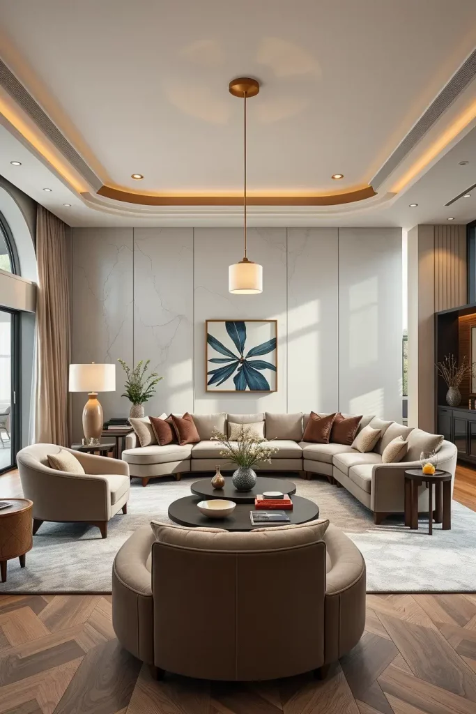 63 Curved Living Room Furniture Ideas for Stylish and Modern Interiors