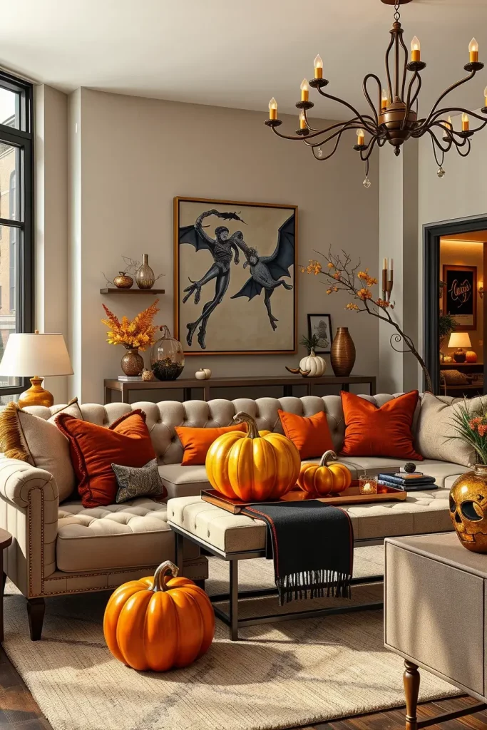 64 Halloween Living Room Decor Ideas 2025 for a Stylish and Spooky Interior