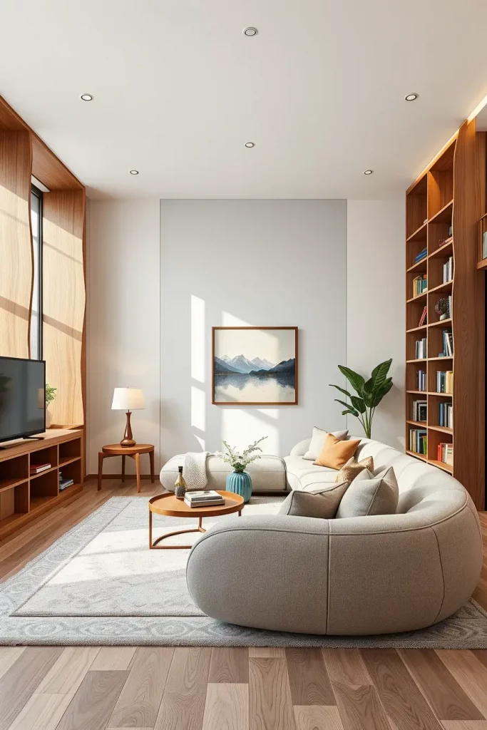 64 Living Room With Organic Shapes and Natural Tones: Stylish and Cozy Ideas