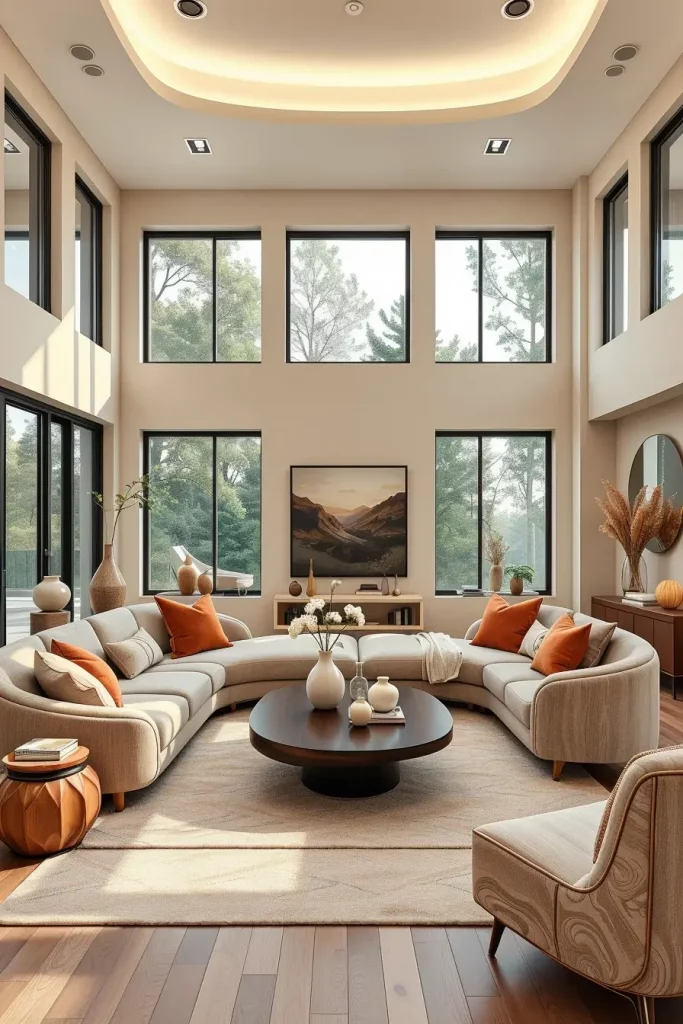 64 Living Room With Organic Shapes and Natural Tones: Stylish and Cozy Ideas