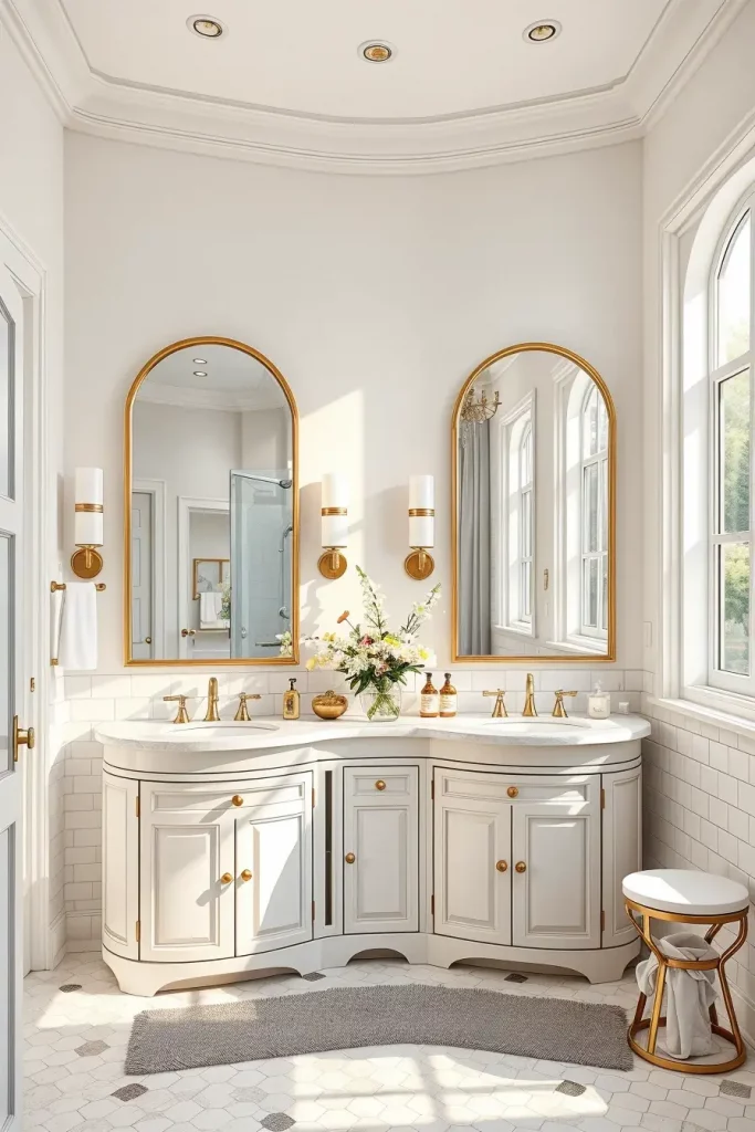 64 Curved Bathroom Decor Ideas to Transform Your Space with Soft Geometry