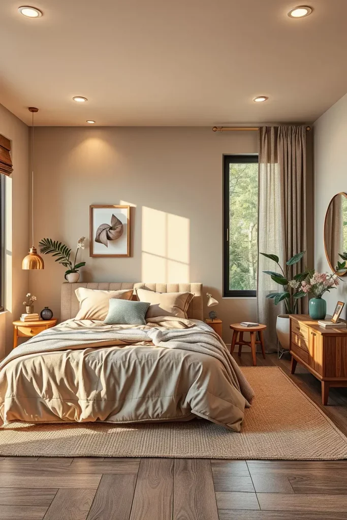 62 Bedroom With Organic Shapes And Natural Tones: Calming Design Ideas
