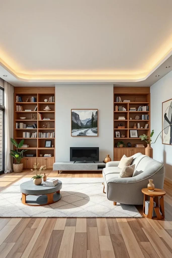 64 Living Room With Organic Shapes and Natural Tones: Stylish and Cozy Ideas