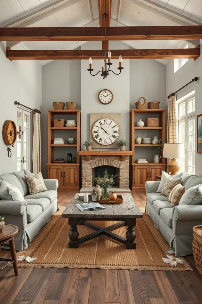 64 Rustic Farmhouse Living Room Ideas for a Cozy and Timeless Home