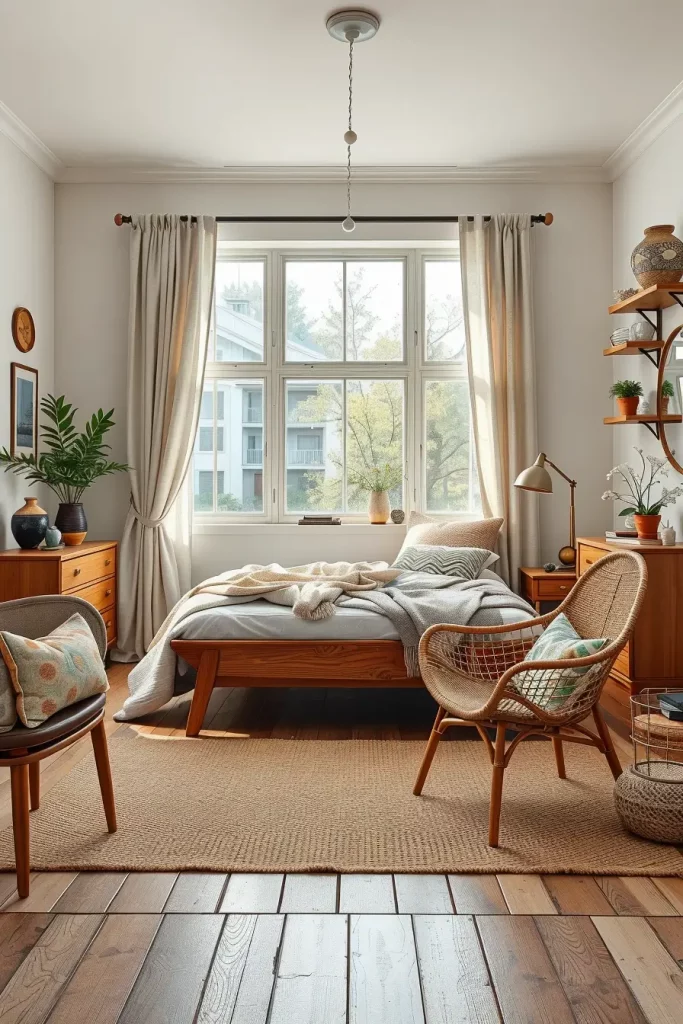 60 Eclectic Bedroom Design With Natural Textures for a Stylish and Cozy Interior