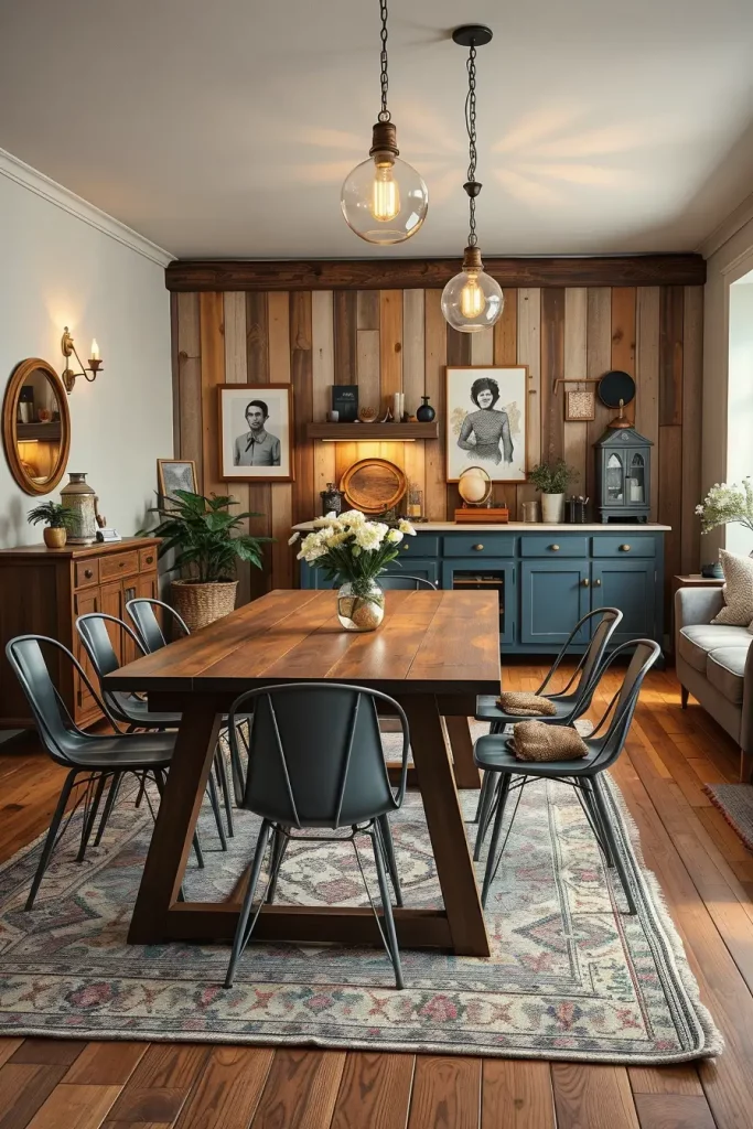 62 Eclectic Farmhouse Interior Design with Natural Textures and Rustic Charm