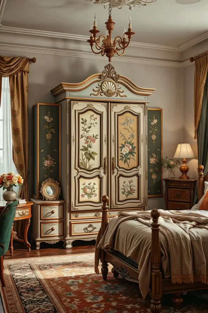 65 Vintage Bedroom with Hand-Painted Furniture Ideas for Timeless Charm