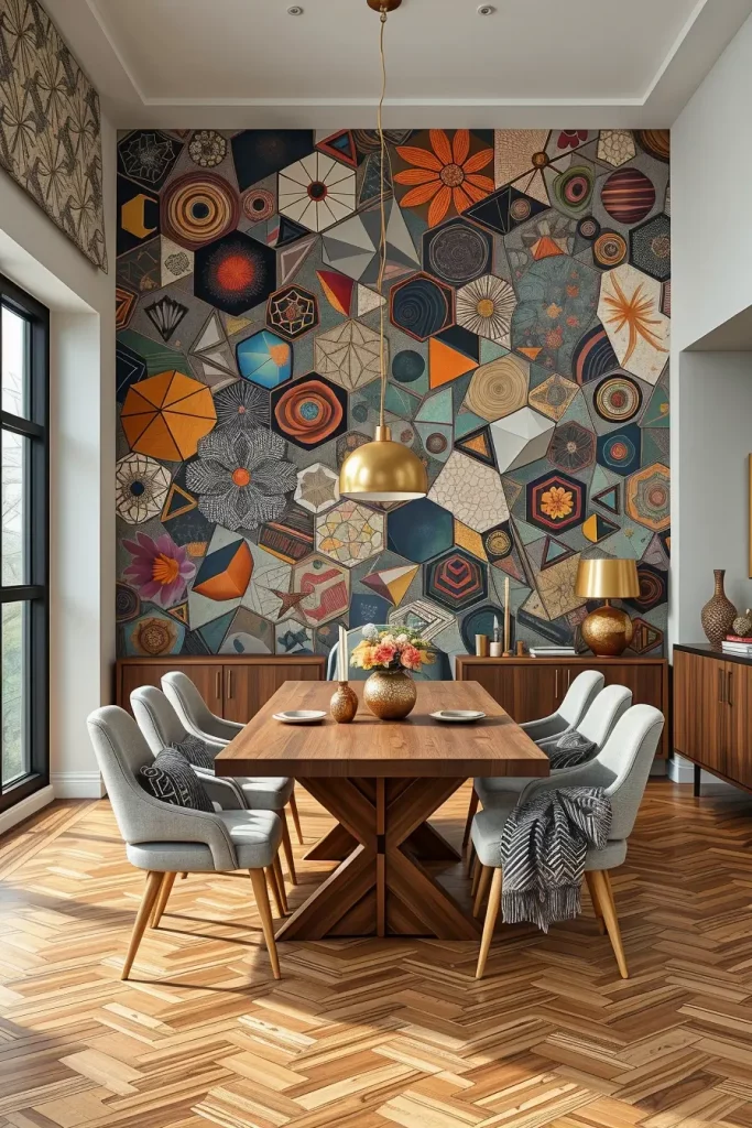 62 Dining Room Accent Wall in a Surreal-Style