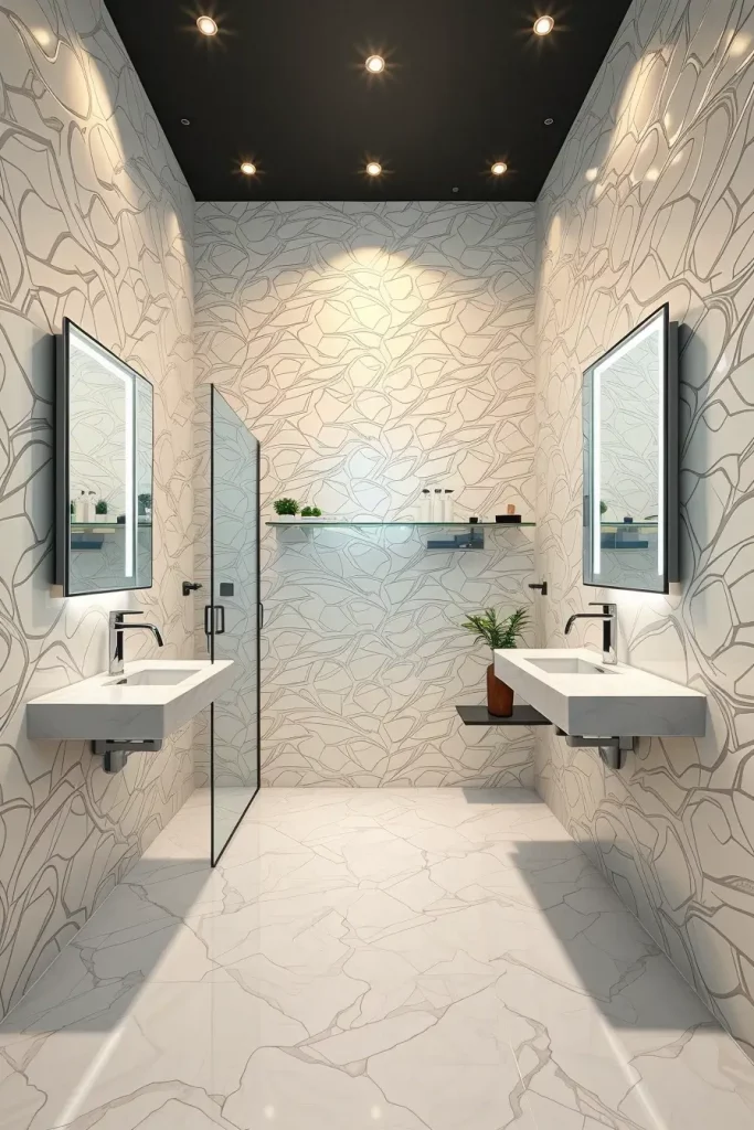 64 Luxury Bathroom Tile Idea for Elegant and Timeless Designs