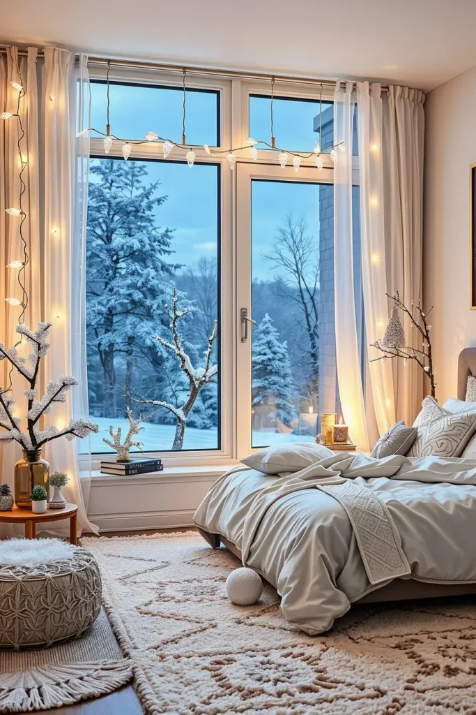 60 Christmas Lights in the Bedroom 2025: Magical and Cozy Holiday Ideas