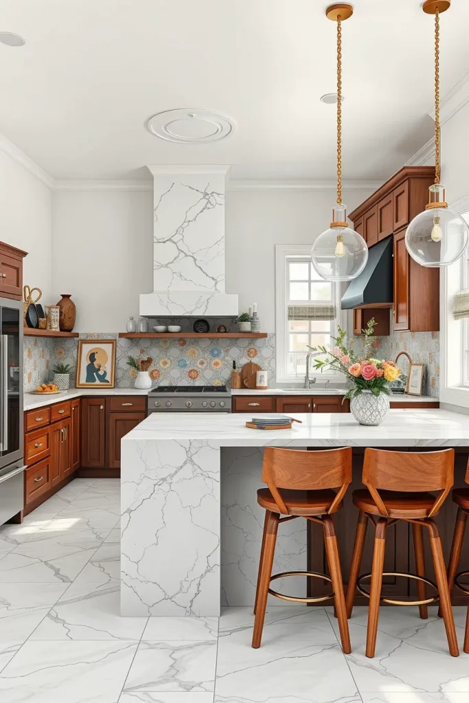 62 Eclectic Kitchen Design with Natural Textures
