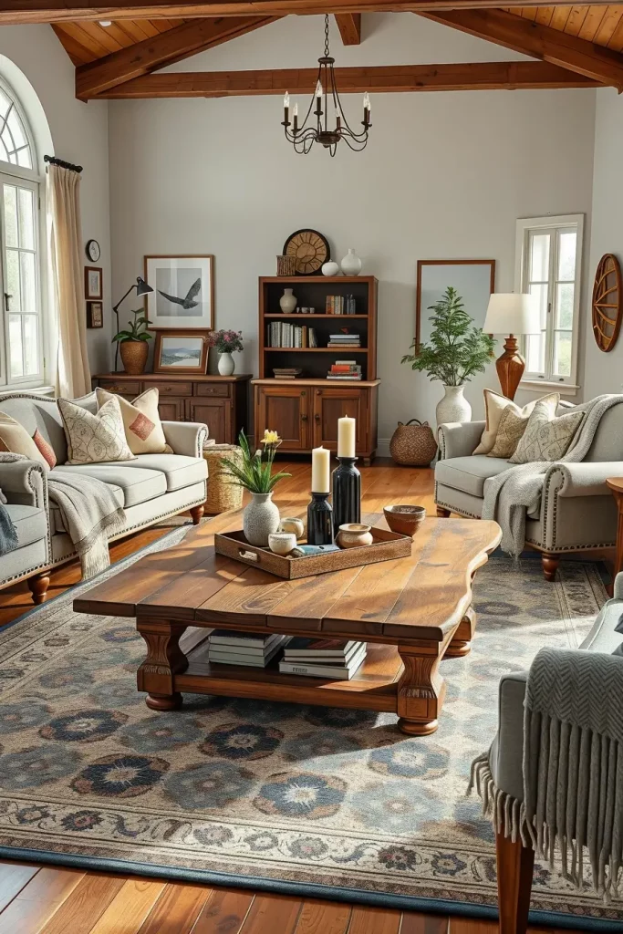 64 Rustic Farmhouse Living Room Ideas for a Cozy and Timeless Home