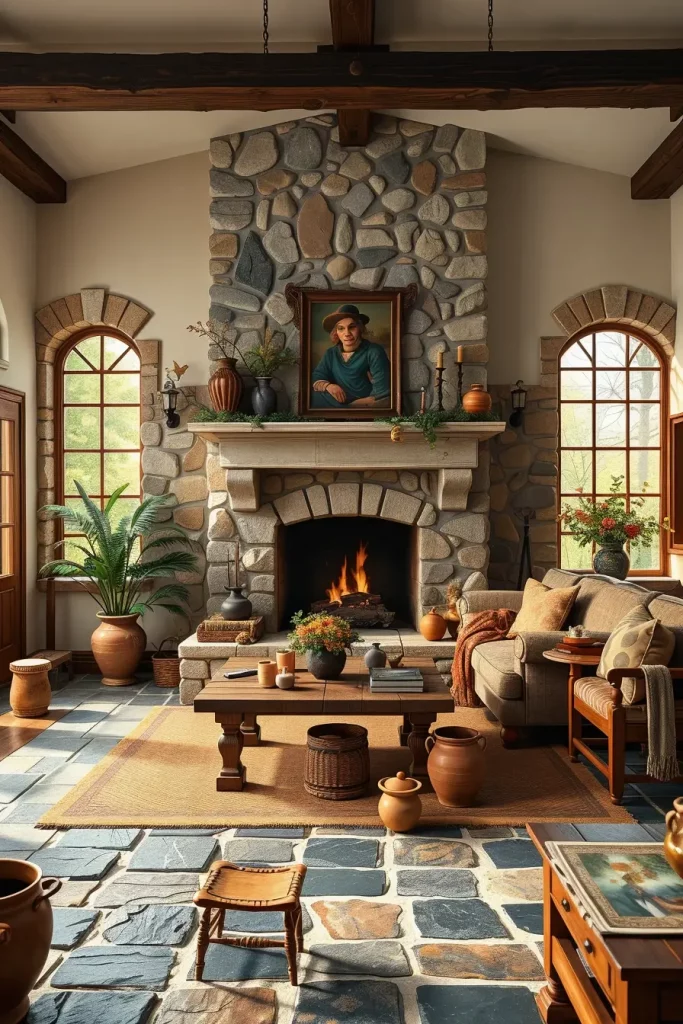 63 Creative Farmhouse Living Room With Antique Textures