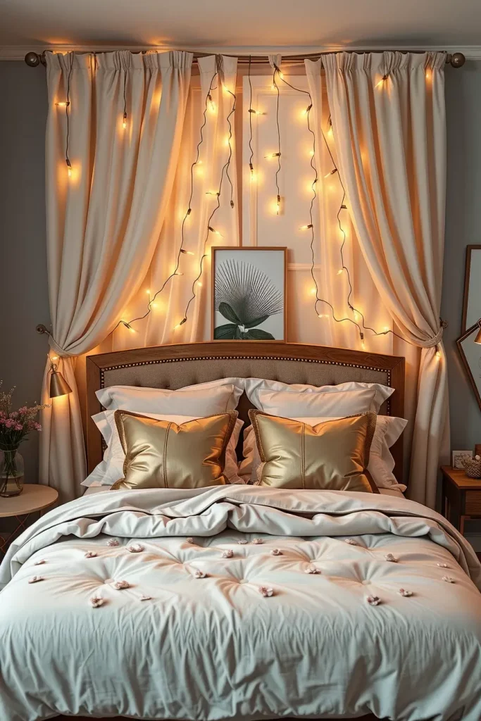 60 Christmas Lights in the Bedroom 2025: Magical and Cozy Holiday Ideas