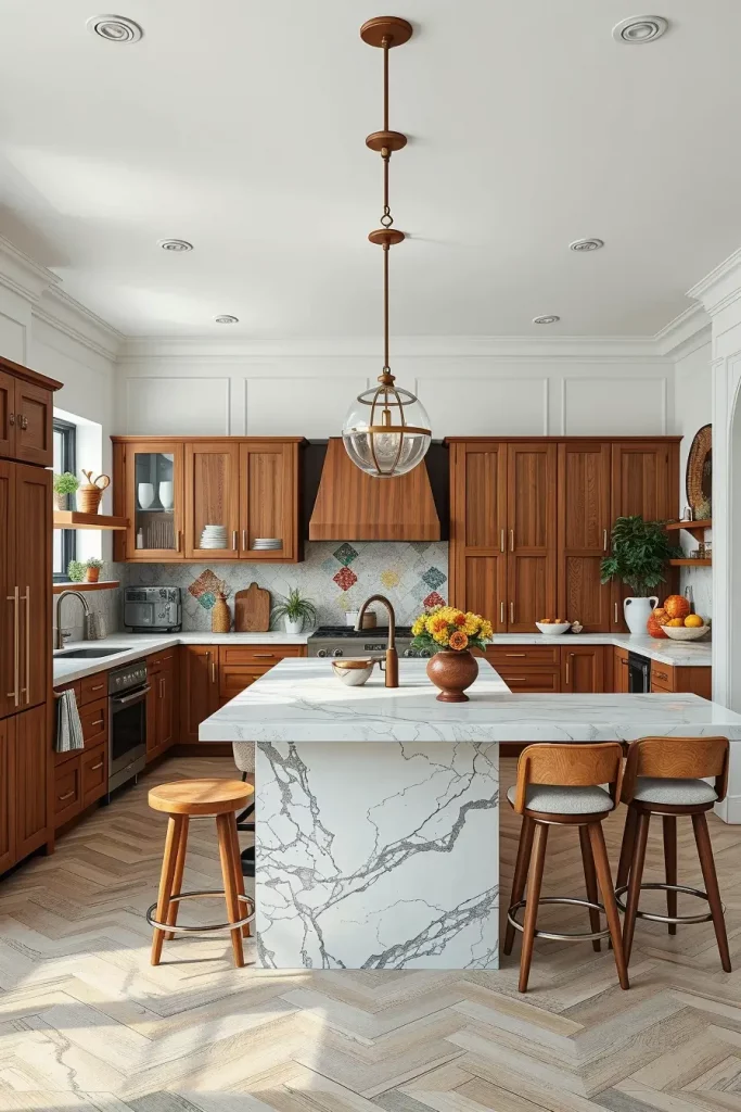 62 Eclectic Kitchen Design with Natural Textures