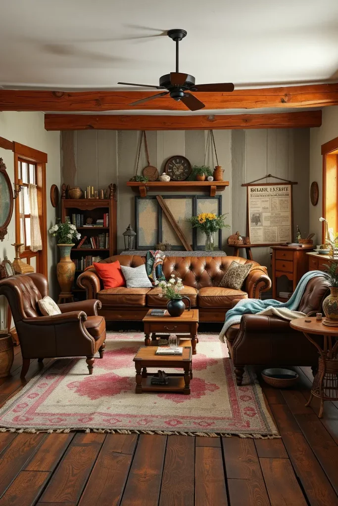 63 Creative Farmhouse Living Room With Antique Textures