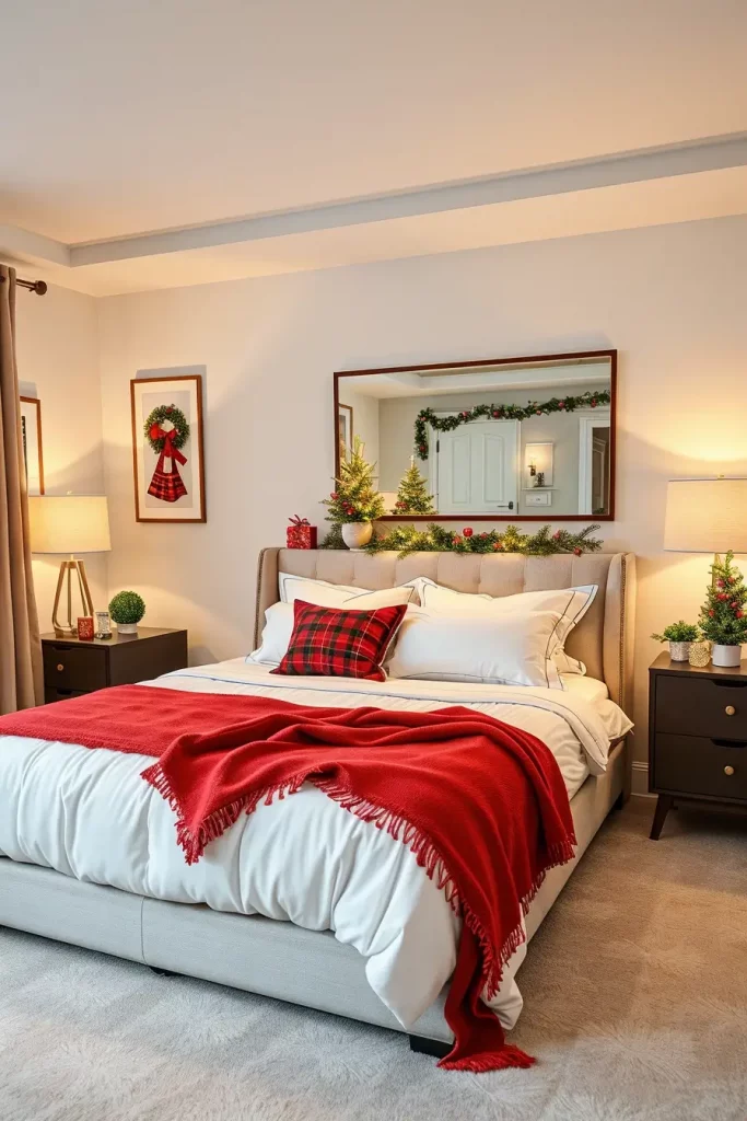 62 Christmas Bedroom Decor Ideas 2025: Cozy & Modern Holiday Inspiration
