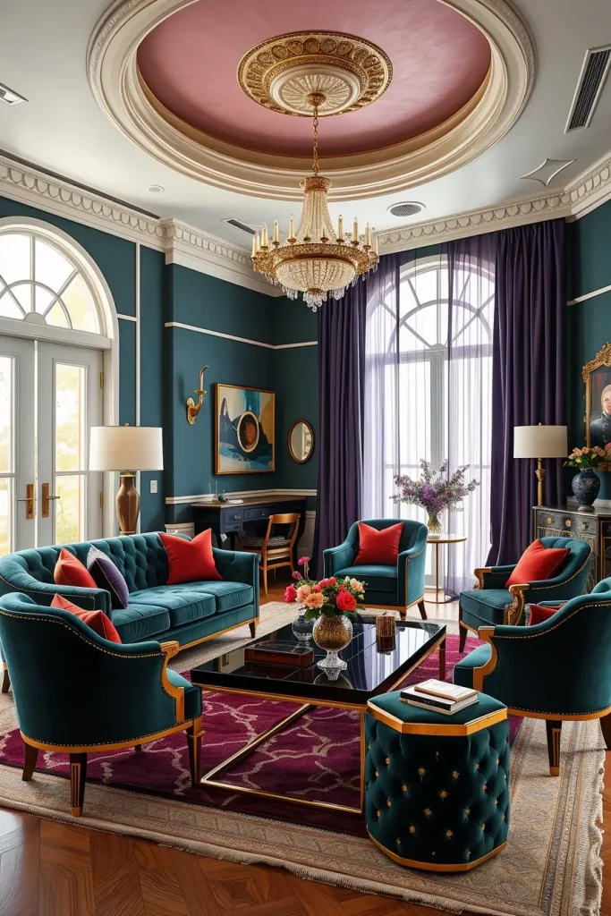 64 Stunning Art Deco Revival Living Room Décor Ideas for Glamorous Interiors