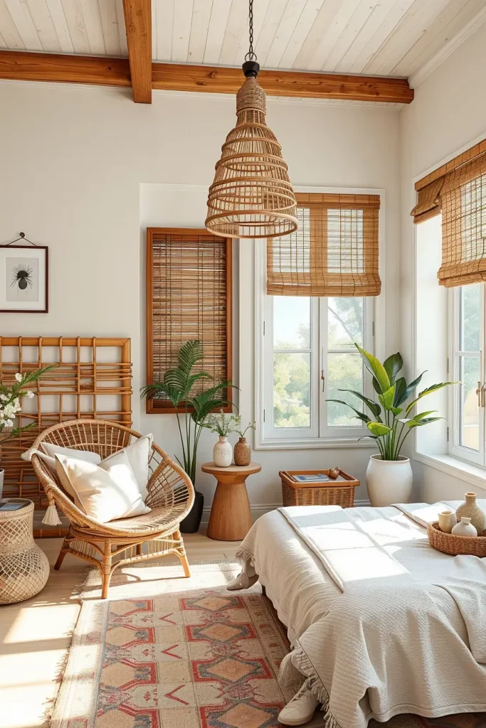 60 Eclectic Bedroom Design With Natural Textures for a Stylish and Cozy Interior
