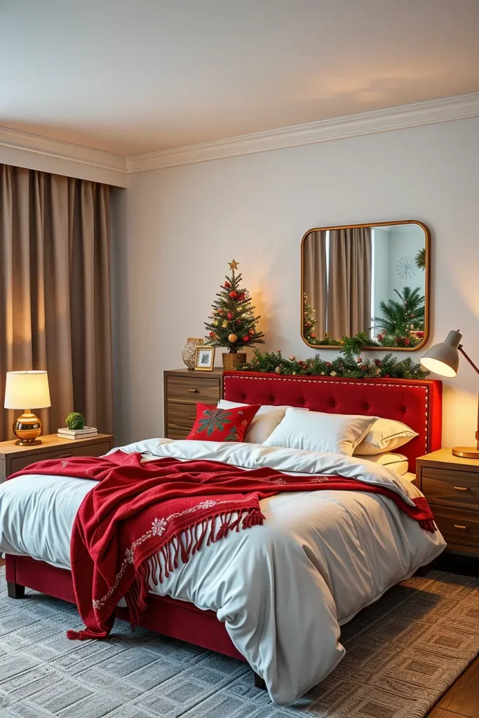 62 Christmas Bedroom Decor Ideas 2025: Cozy & Modern Holiday Inspiration