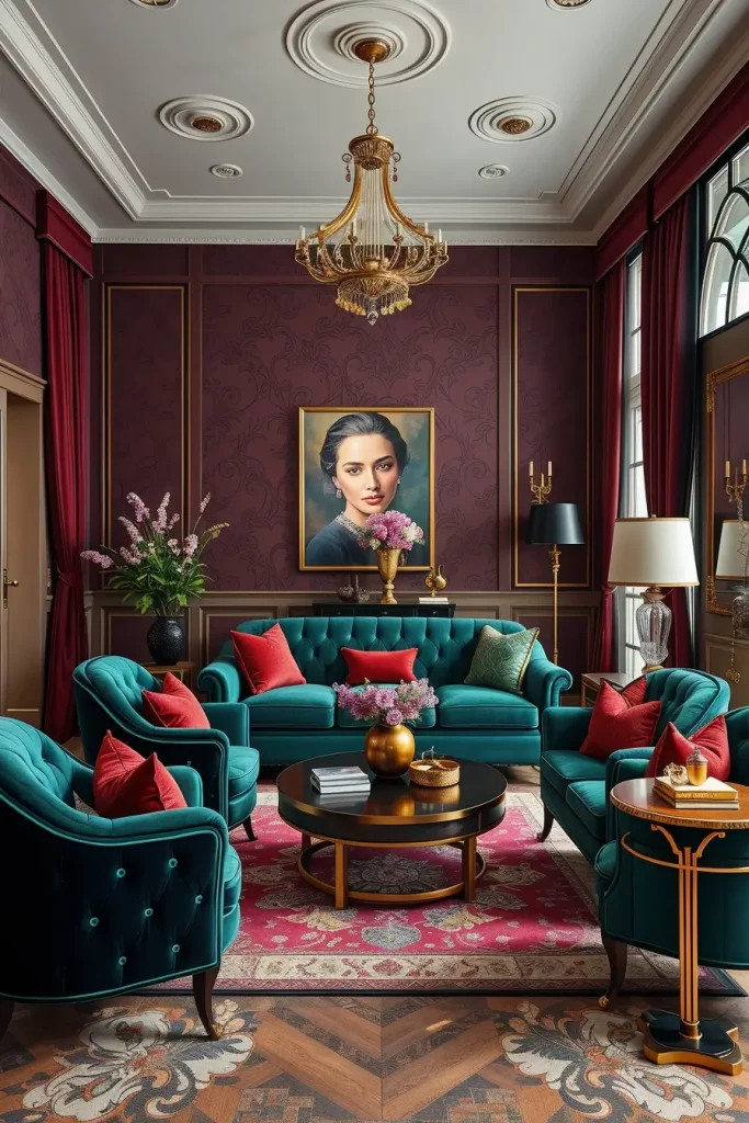 64 Stunning Art Deco Revival Living Room Décor Ideas for Glamorous Interiors