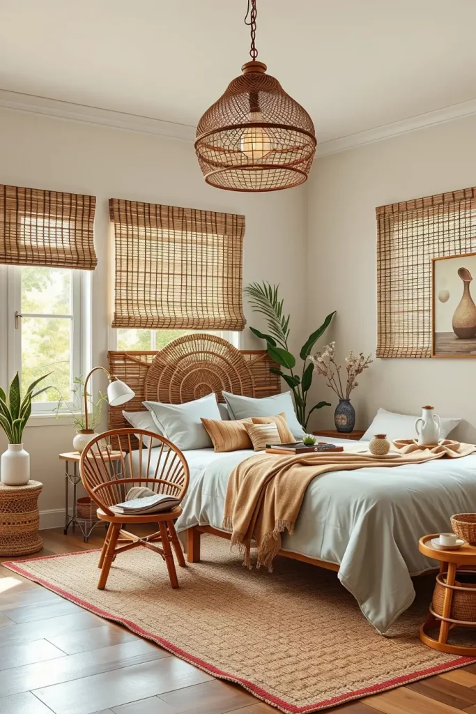 60 Eclectic Bedroom Design With Natural Textures for a Stylish and Cozy Interior