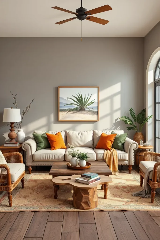 62 Eclectic Farmhouse Interior Design with Natural Textures and Rustic Charm