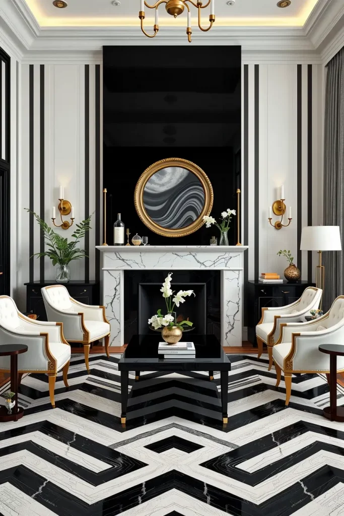 64 Stunning Art Deco Revival Living Room Décor Ideas for Glamorous Interiors