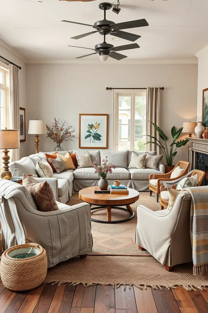 63 Eclectic Living Room Design with Natural Textures
