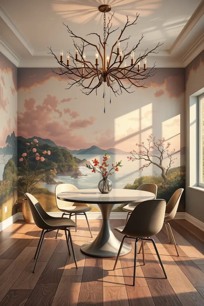 62 Dining Room Accent Wall in a Surreal-Style