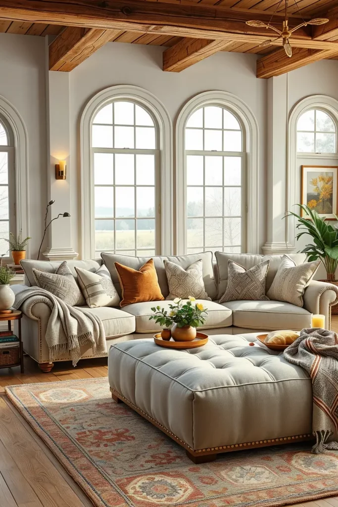 62 Rustic Farmhouse Maximalist Living Room Decor Ideas