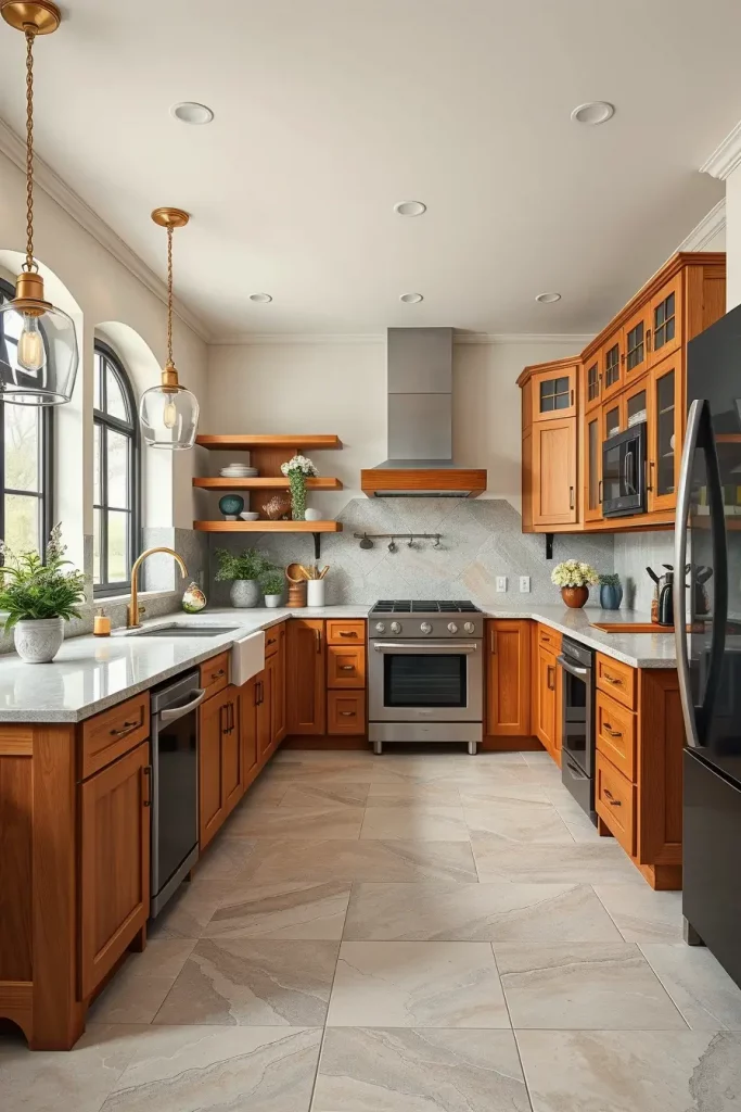 62 Eclectic Kitchen Design with Natural Textures