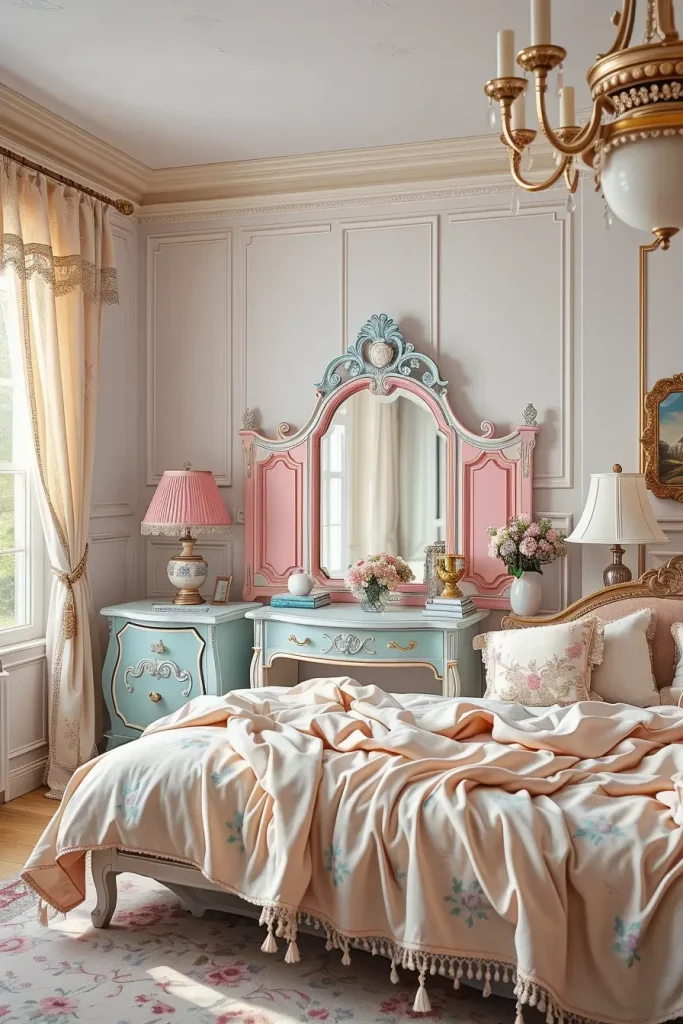 65 Vintage Bedroom with Hand-Painted Furniture Ideas for Timeless Charm