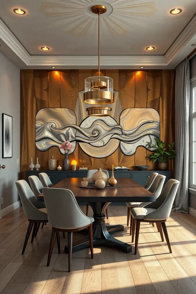 62 Dining Room Accent Wall in a Surreal-Style