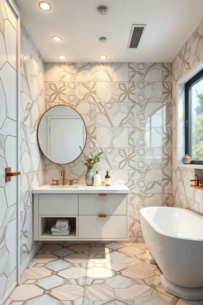 64 Luxury Bathroom Tile Idea for Elegant and Timeless Designs