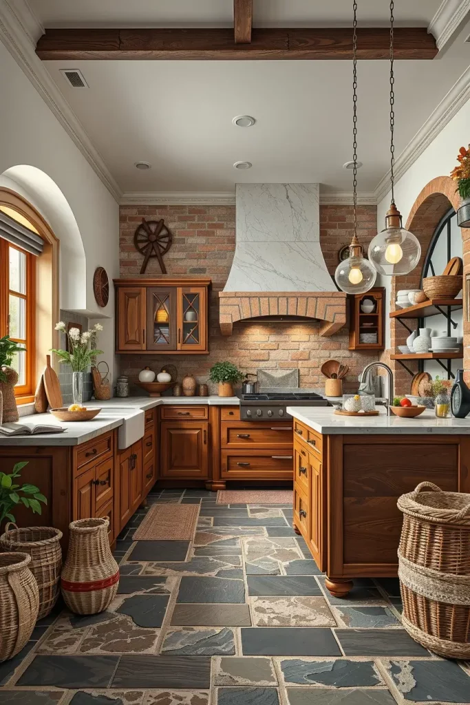 62 Eclectic Kitchen Design with Natural Textures