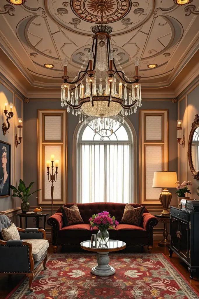 64 Stunning Art Deco Revival Living Room Décor Ideas for Glamorous Interiors