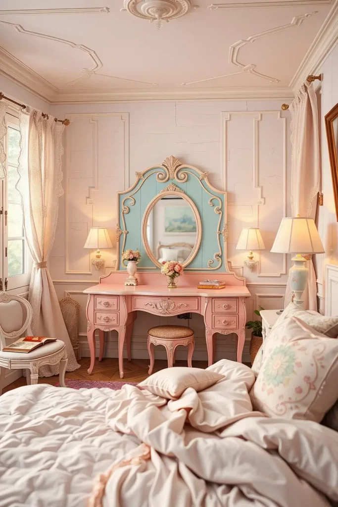 65 Vintage Bedroom with Hand-Painted Furniture Ideas for Timeless Charm