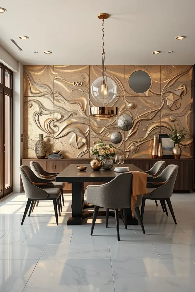 62 Dining Room Accent Wall in a Surreal-Style