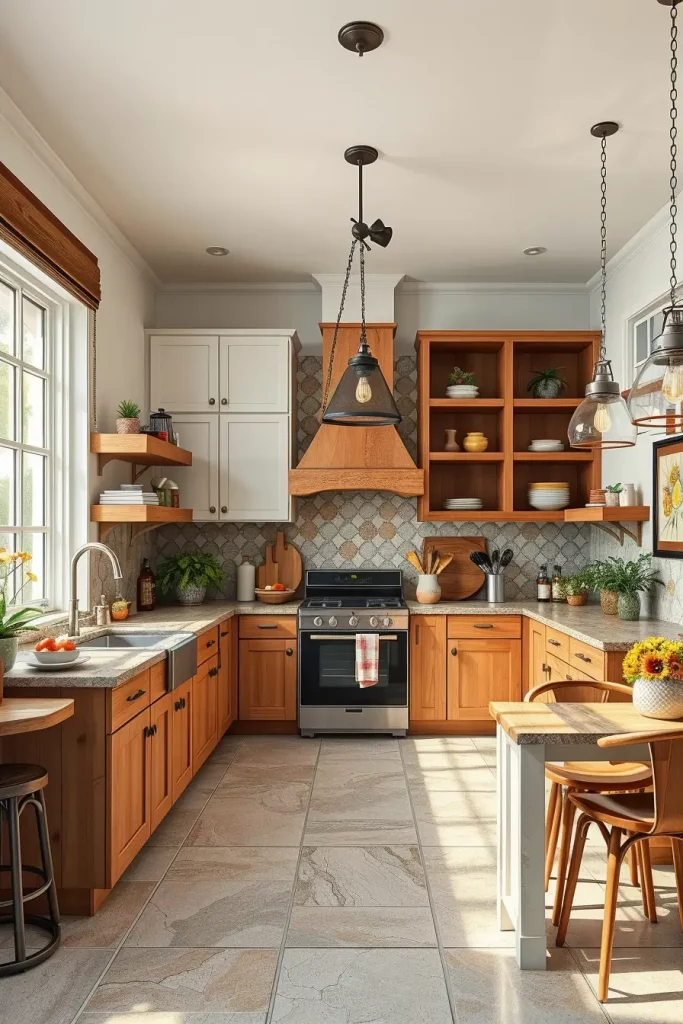 62 Eclectic Kitchen Design with Natural Textures