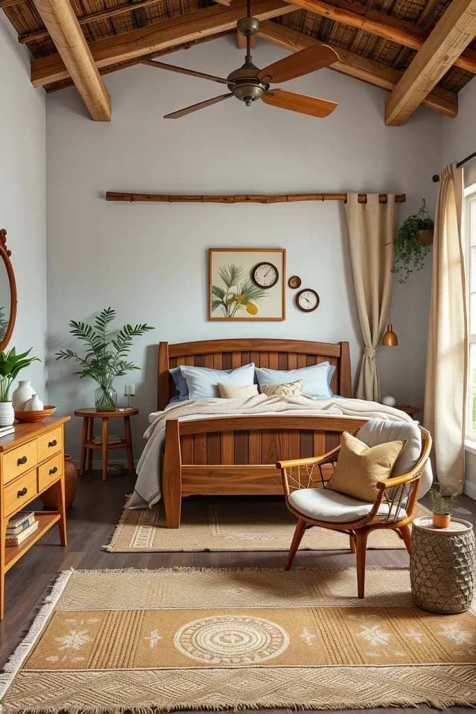 60 Eclectic Bedroom Design With Natural Textures for a Stylish and Cozy Interior
