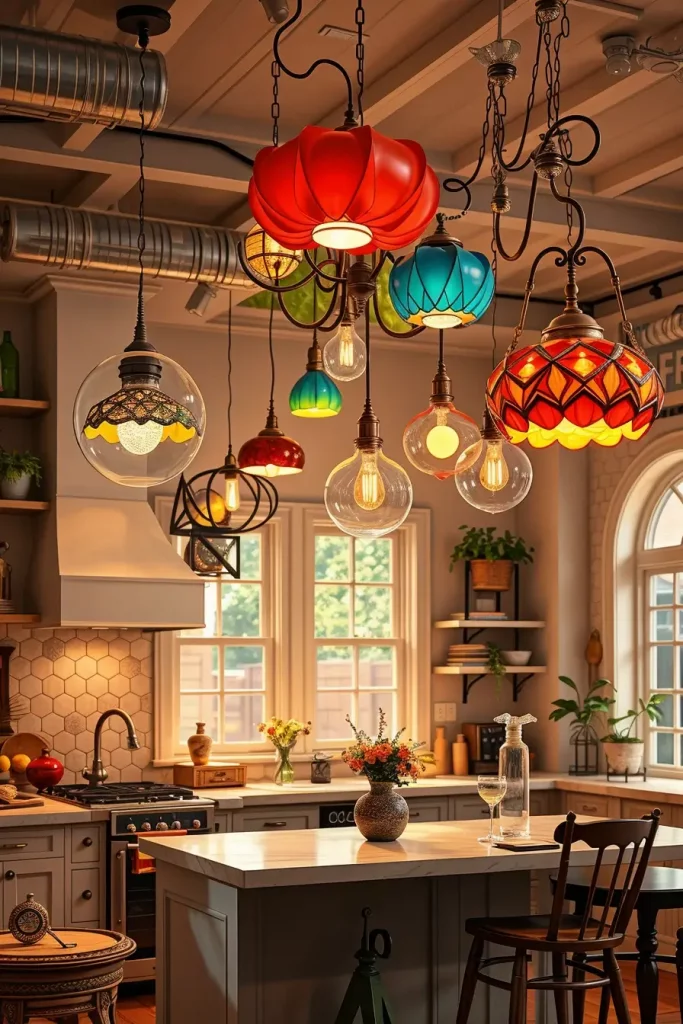 64 Color-Drenched Eclectic Kitchen With Whimsical Flair Ideas