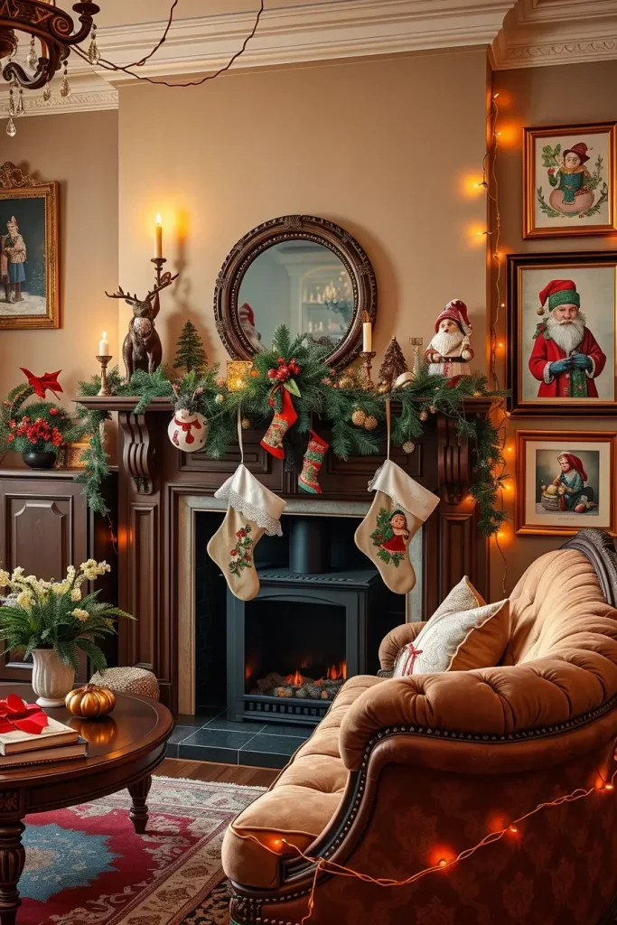 64 Christmas Mantle Decor Ideas 2025 to Style Your Fireplace Beautifully