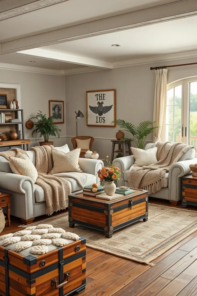 64 Rustic Farmhouse Living Room Ideas for a Cozy and Timeless Home