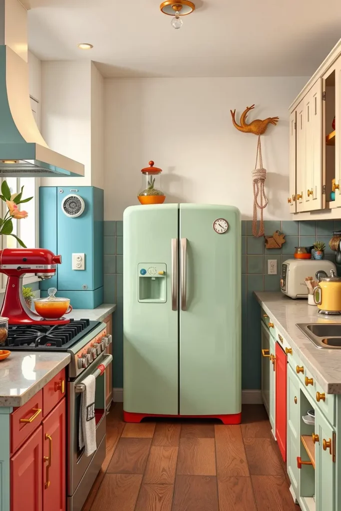 64 Color-Drenched Eclectic Kitchen With Whimsical Flair Ideas